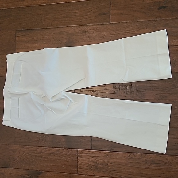 J. Crew Teddie women's cream colored wideleg pants size 4 - Picture 2 of 9